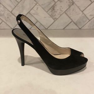 Women’s Michael Kors Black Suede Slingback Heels